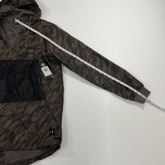Under Armour Men's Jacket M Camo Print Pullover Windbreaker Green Camo M - Picture 3 of 8